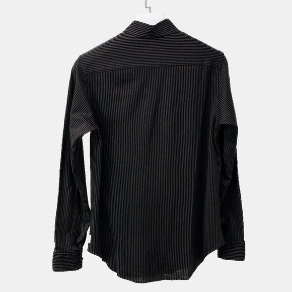 Armani Collezioni Black Pinstripe Shirt - Picture 2 of 10